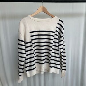 NORDSTROM STRIPED CASHMERE SWEATER